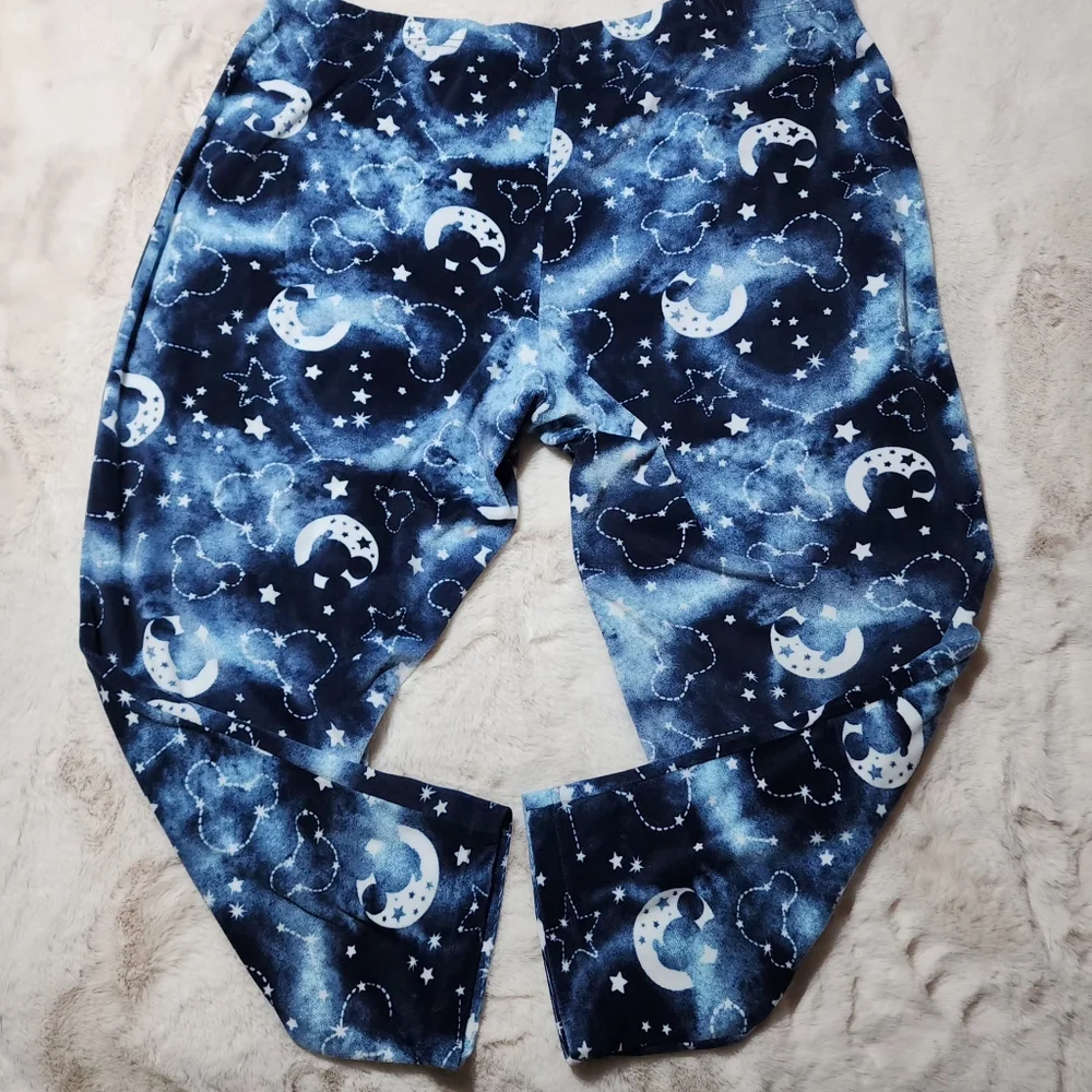 Disney Mickey Mouse Soft and Cozy 2 pc Blue and White PJ Pajama Set Size 2X